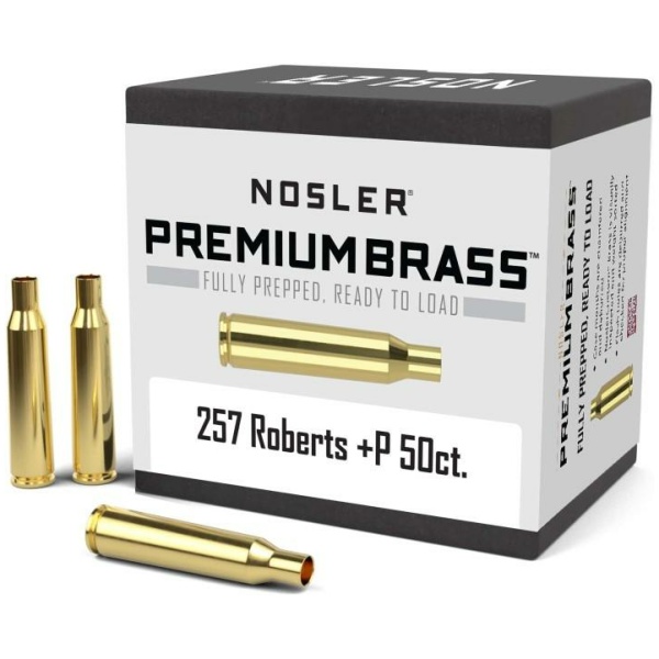 Nosler Unprimed Brass Rifle Cartridge Cases 50/ct .257 Roberts (+P)