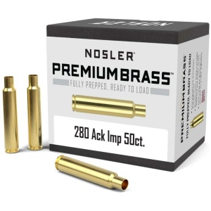 Nosler Unprimed Brass Rifle Cartridge Cases 50/ct .280 Ackley Improved