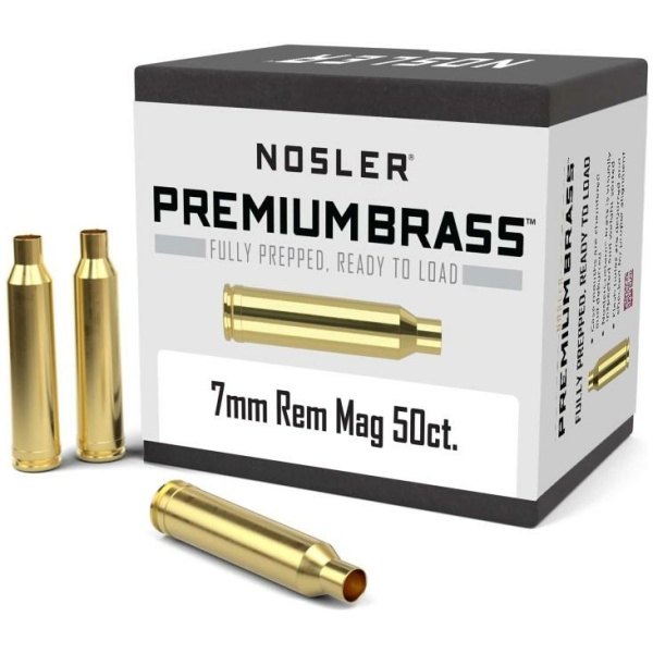 Nosler Unprimed Brass Rifle Cartridge Cases 50/ct 7mm Rem Mag