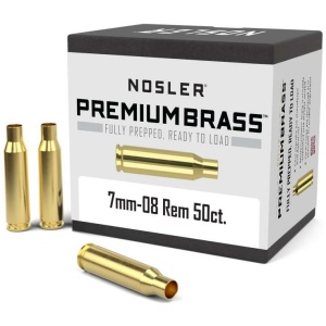 Nosler Unprimed Brass Rifle Cartridge Cases 50/ct 7mm-08