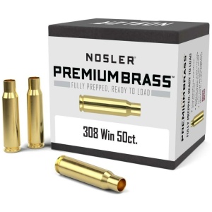 Nosler Unprimed Brass Rifle Cartridge Cases 50/ct .308 Win