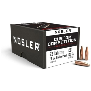 Nosler Custom Competition Bullets .22 cal .224" 69 gr HPBT 100/ct