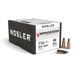 Nosler VarMageddon Bullets .17 cal .172" 20 gr FB-TIPPED 100/ct