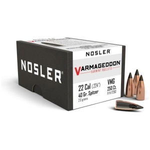 Nosler VarMageddon Bullets .22 cal .224" 40 gr FB-TIPPED 250/ct