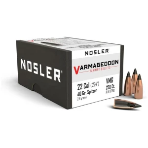 Nosler VarMageddon Bullets .22 cal .224" 40 gr FB-TIPPED 250/ct