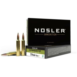 Nosler E-Tip Rifle Ammunition 28 Nosler 150gr E-Tip Ammo 3250 fps 20/ct