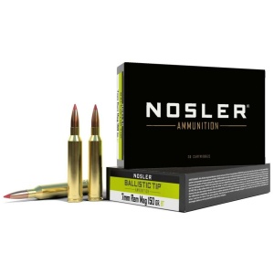 Nosler Ballistic Tip Rifle Ammunition 7mm Rem Mag 150gr PT 3050 fps 20/ct