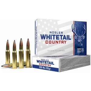 Nosler Whitetail Country Rifle Ammunition .308 Win 165gr SP 2800 fps 20/ct