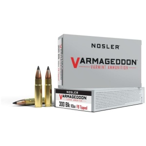 Nosler Varmegeddon Rifle Ammunition .300 AAC 110 gr BSB 2200 fps 20/ct