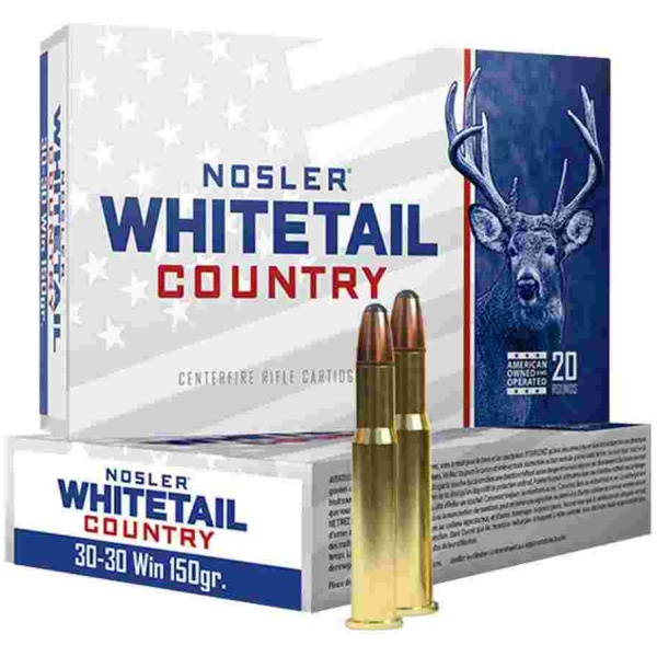 Nosler Whitetail Country Rifle Ammunition 30-30 Win 150gr SP 2390 fps 20/ct