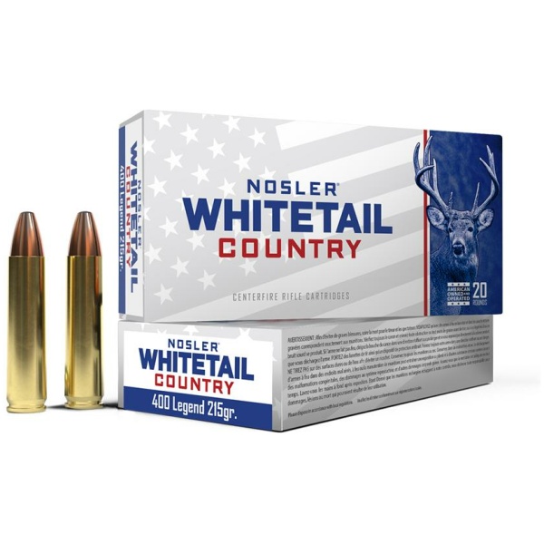 Nosler Whitetail Country Rifle Ammunition 400 Legend 215gr JSP 20/ct