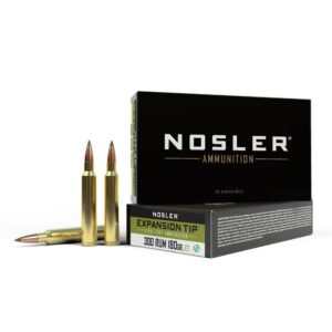 Nosler E-Tip Rifle Ammunition 300 RUM 180 gr E-Tip 3200 fps 20/ct