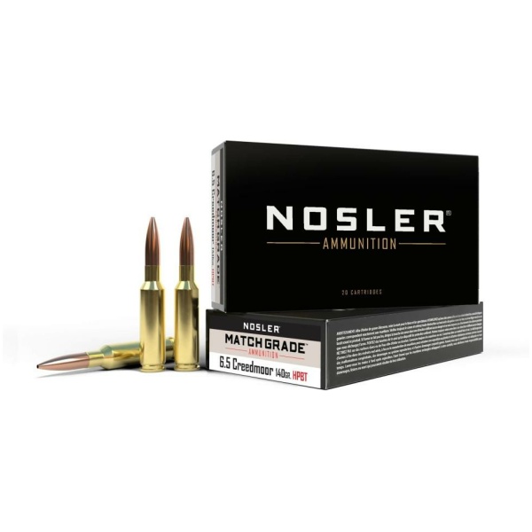 Nosler Match Grade Rifle Ammunition 6.5 Creedmoor 140 gr HPBT 2650 fps 20/ct
