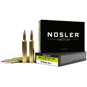 Nosler Ballistic Tip Rifle Ammunition 28 Nosler 160g SP 3200 fps 20/ct