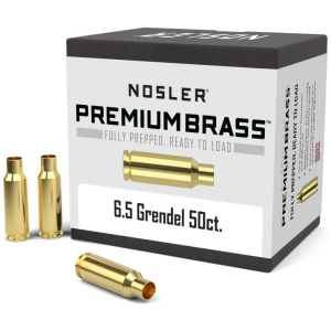 Nosler Unprimed Brass Rifle Cartridge Cases 6.5mm Grendel 50/ct