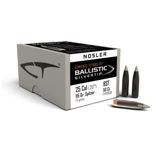 Nosler Ballistic SilverTip Hunting Rifle Bullets .25 cal .257" 115 gr SBT-BSTIP 50/ct