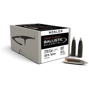 Nosler Ballistic SilverTip Hunting Rifle Bullets .270 cal .277" 130 gr SBT-BSTIP 50/ct