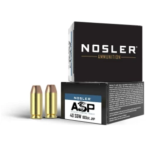 Nosler Match Grade Handgun Ammunition .40 S&W 180 gr JHP 1005 fps 20/ct