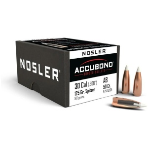Nosler AccuBond Rifle Bullets .30 cal .308 125 gr SBT-ACB 50/ct