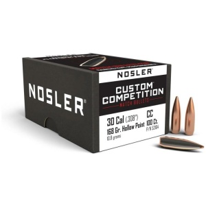 Nosler Custom Competition Rifle Bullets .30 cal .308" 168 gr HPBT 100/ct