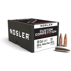 Nosler Custom Competition Rifle Bullets .30 cal .308" 168 gr HPBT 100/ct