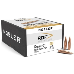 Nosler RDF Match Rifle Bullets 6mm .243" 105 gr HPBT 100/ct
