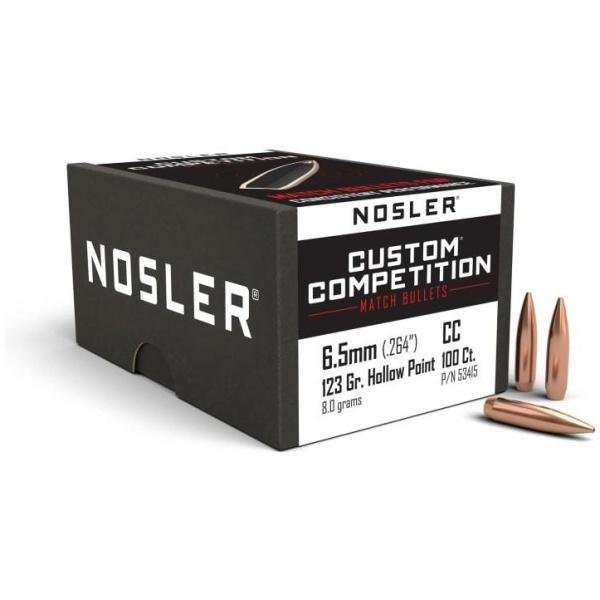 Nosler Custom Competition Rifle Bullets 6.5mm .264" 123 gr HPBT 100/ct