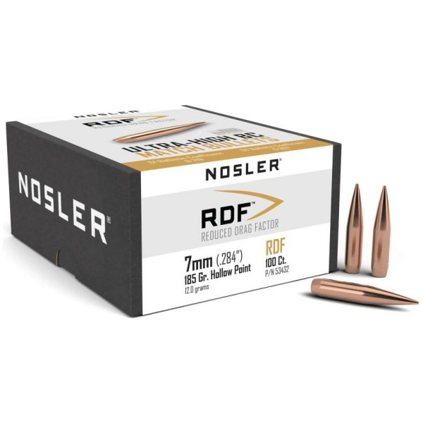Nosler RDF Match Rifle Bullets 7mm .284" 185 gr HPBT 100/ct