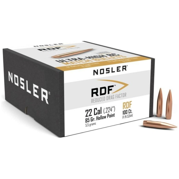 Nosler RDF Rifle Bullets .22 Cal .224" 85 gr HPBT 100/ct