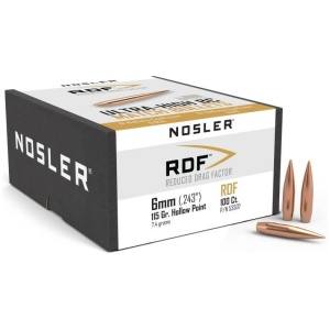 Nosler RDF Rifle Bullets 6mm .243" 115 gr HPBT 100/ct