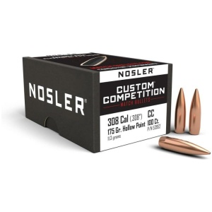 Nosler Custom Competition Rifle Bullets .30 cal .308" 175 gr HPBT 100/ct