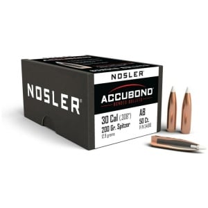 Nosler AccuBond Rifle Bullets .30 cal .308" 200 gr SBT-ACB 50/ct