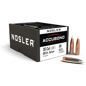 Nosler AccuBond Rifle Bullets .30 cal .308" 180 gr SBT-ACB 50/ct