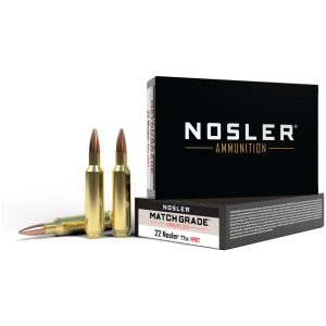 Nosler Custom Competition Match Grade Rifle Ammunition .22 Nosler 77 gr OTM 2950 fps 20/ct
