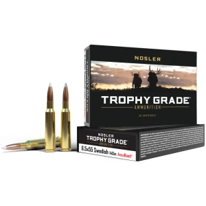 Nosler Accubond Trophy Grade Rifle Ammunition 6.5x55 Mauser 140 gr PT 2650 fps 20/ct