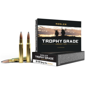 Nosler Partition Trophy Grade Rifle Ammunition .30-06 Springfield 150 gr PSP 3000 fps 20/ct