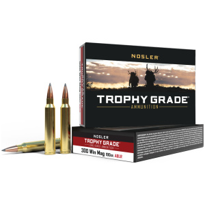Nosler Accubond Long Range Trophy Grade Rifle Ammunition 300 Win Mag 190 gr PT 2870 fps 20/ct