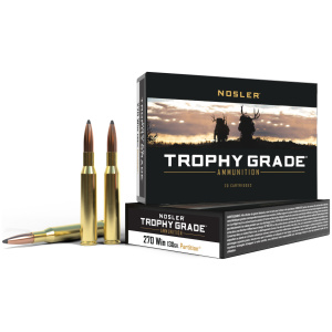 Nosler Partition Trophy Grade Rifle Ammuntion .270 Win 130 gr PSP 3050 fps 20/ct