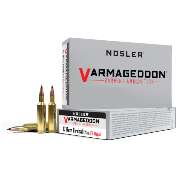 Nosler Varmageddon Rifle Ammunition .17 Rem Fireball 20 gr FB Tipped 4000 fps 20/ct