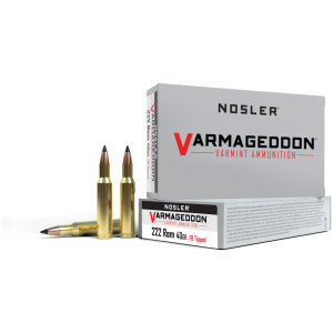 Nosler Varmegeddon Rifle Ammunition .222 Rem 40 gr FB Tipped 3400 fps 20/ct