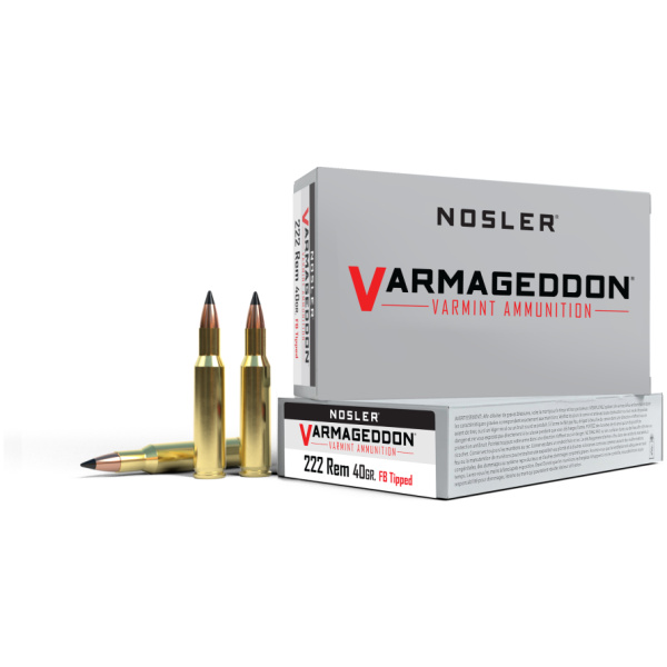 Nosler Varmegeddon Rifle Ammunition .222 Rem 40 gr FB Tipped 3400 fps 20/ct