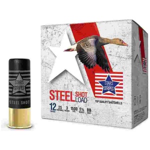 PPU Stars & Stripes Steel Shotshell 12ga 3'' 1-1/8 oz 1500 fps #BB 25/ct