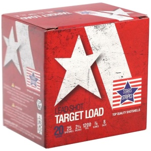 Star and Stripes Target Load Shotshells 20ga 2-3/4" 7/8oz #8 1200 fps 25/ct