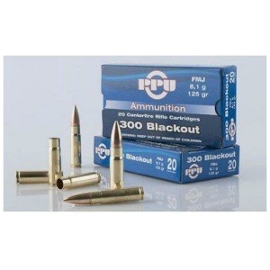 PPU Standard Rifle Ammunition .300 AAC Blackout 125 gr HPBT 1340 fps 20/ct