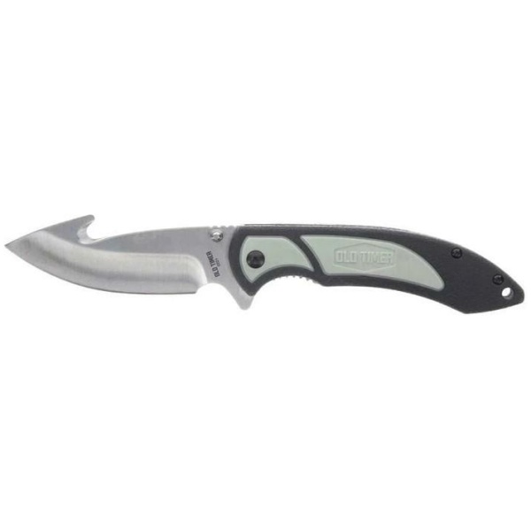 Old Timer Trail Boss Gut Hook Folder Knife 3 1/2" Blade Black