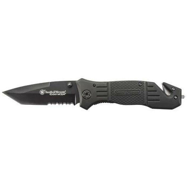 Smith & Wesson Extreme Ops Drop Point Folding Knife 3.3" Blade Black
