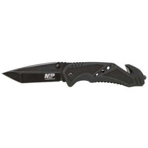Smith & Wesson M&P SWMP11B Tanto Folder Rescue Lock 3 7/8" Blade Black