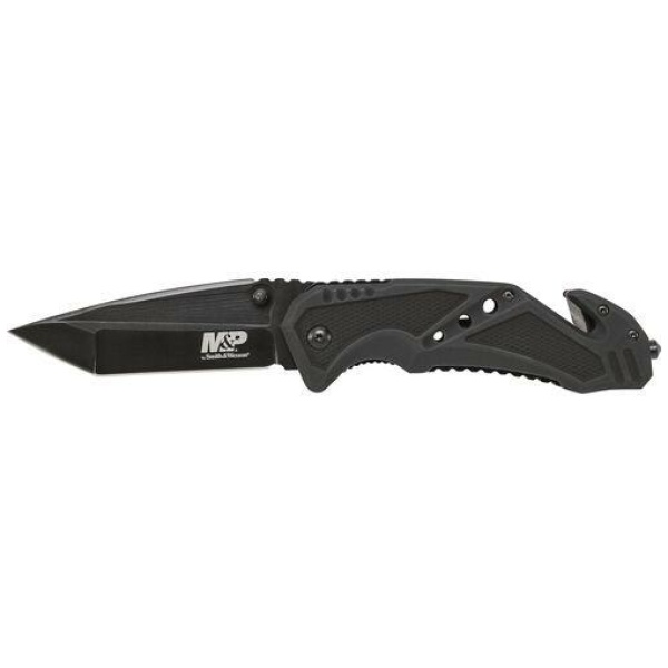 Smith & Wesson M&P SWMP11B Tanto Folder Rescue Lock 3 7/8" Blade Black