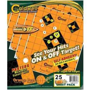 Caldwell 8" Sight-In Orange and Black Target 25 Sheets