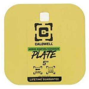 Caldwell AR500 1/4'' Rimfire/Handgun 5'' Square Gong Yellow